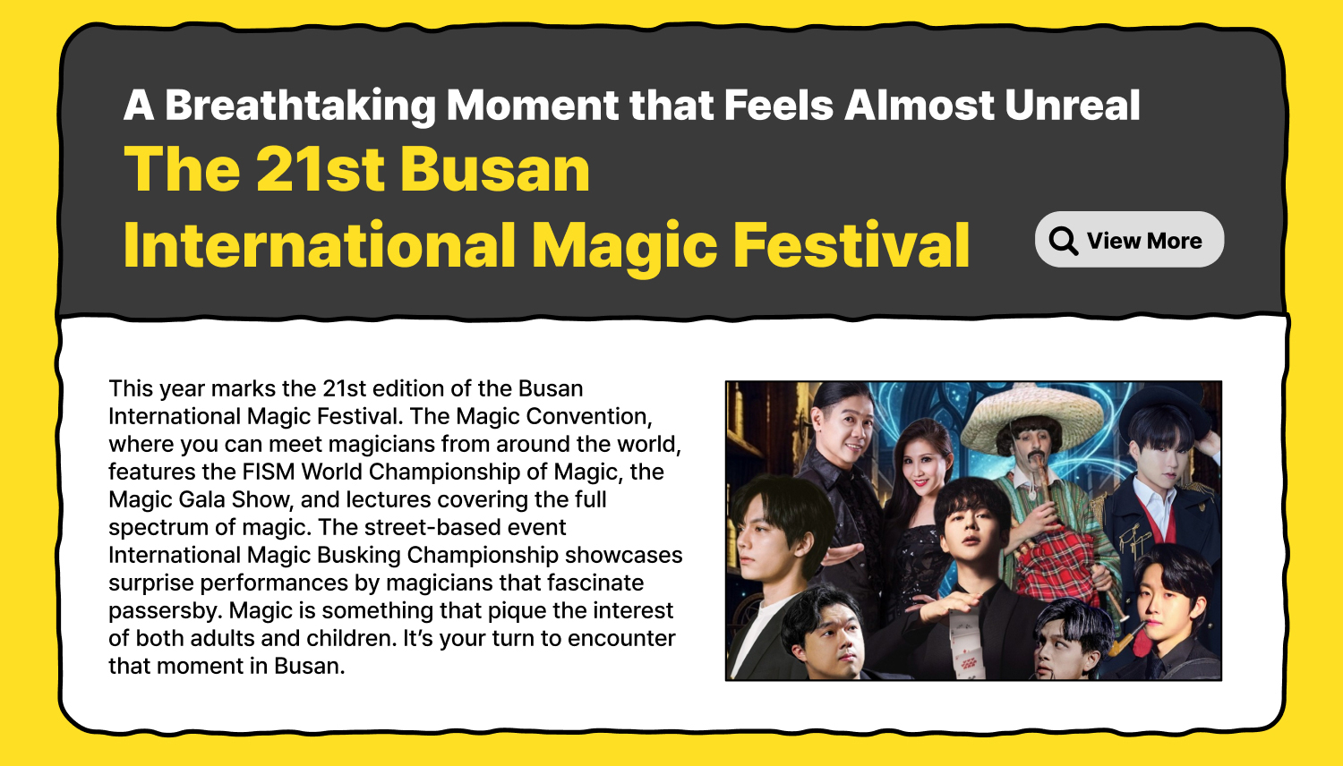 The 21st Busan International Magic Festival — A Breathtaking Moment that Feels Almost Unreal (View More)